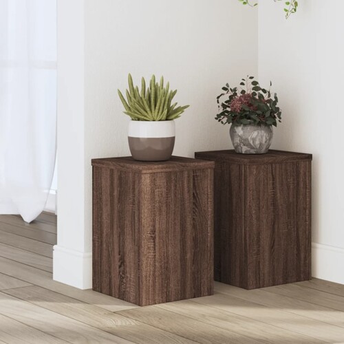 vidaXL Stalci za biljke 2 kom boja hrasta 20x20x30 cm drveni