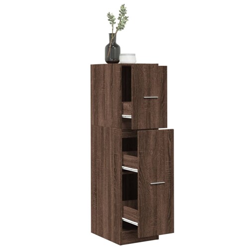 vidaXL Ormarić za lijekove boja smeđeg hrasta 30x41x118 cm drveni