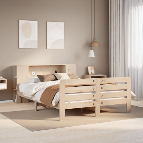 vidaXL Okvir kreveta bez madraca 140 x 190 cm od masivne borovine
