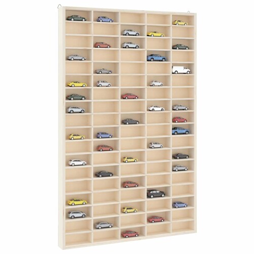 vidaXL Drvena kolekcionarska vitrina s 90 odjeljaka 50,5x4,5x79 cm