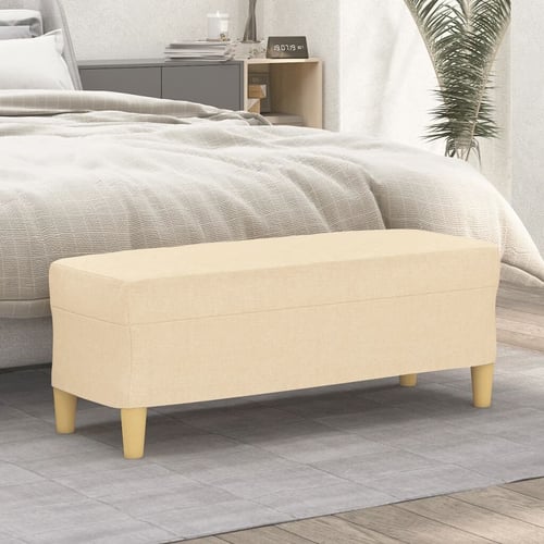 vidaXL Klupa krem 100 x 35 x 41 cm od tkanine