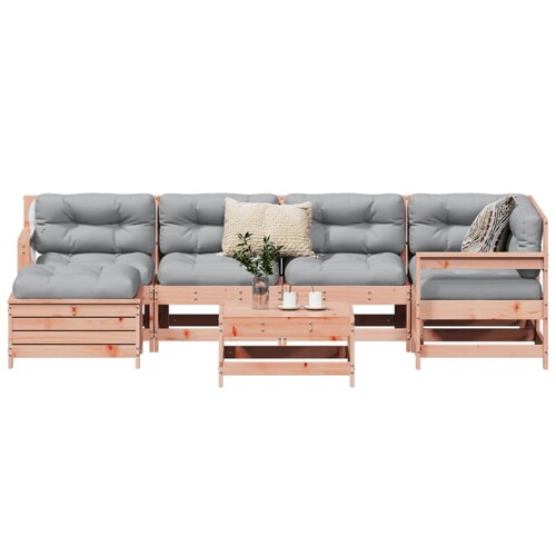 vidaXL 7-dijelni set vrtnih sofa od masivnog drva duglazije