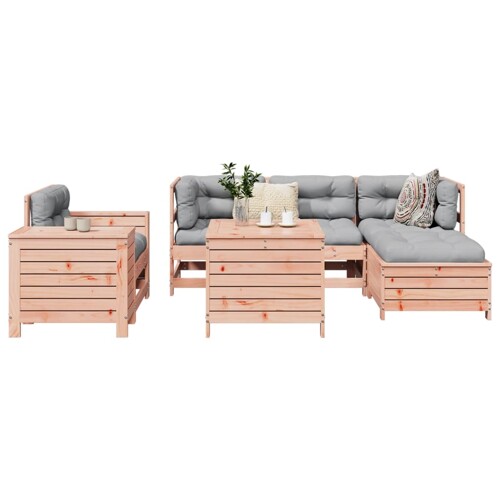 vidaXL 7-dijelni set vrtnih sofa od masivnog drva duglazije