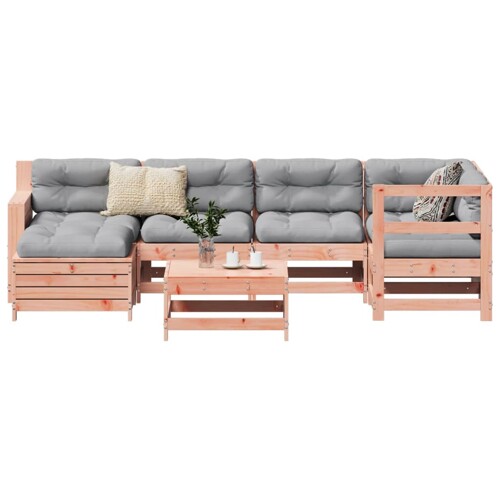 vidaXL 7-dijelni set vrtnih sofa od masivnog drva duglazije