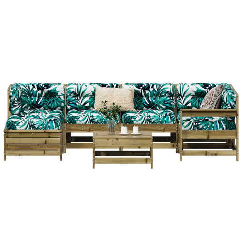vidaXL 7-dijelni set vrtnih sofa od impregnirane borovine