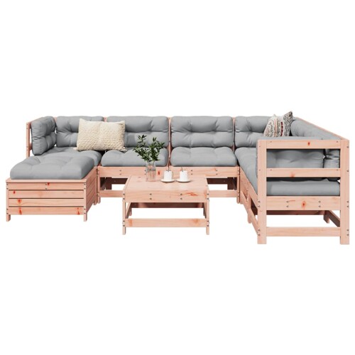 vidaXL 8-dijelni set vrtnih sofa od masivnog drva duglazije