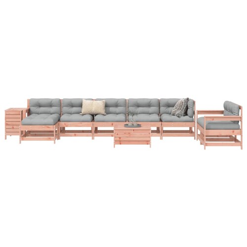 vidaXL 10-dijelni set vrtnih sofa od masivnog drva duglazije