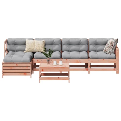 vidaXL 6-dijelni set vrtnih sofa od masivne duglazije i jelovine