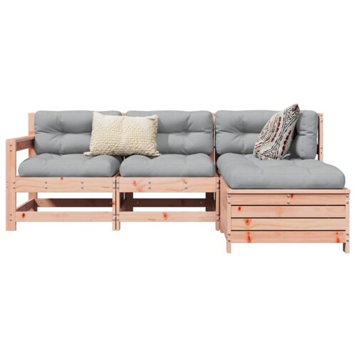 vidaXL 4-dijelni set vrtnih sofa od masivne duglazije i jelovine