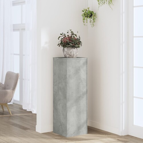 vidaXL Stalak za biljke boja betona 33 x 33 x 100 cm konstruirano drvo