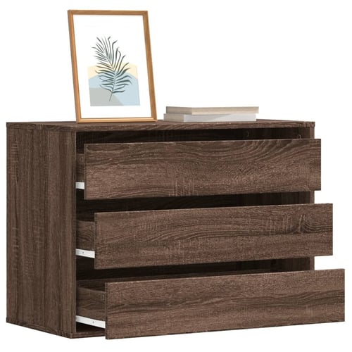 vidaXL Kutna komoda s ladicama smeđa boja hrasta 80x41x58 cm drveni