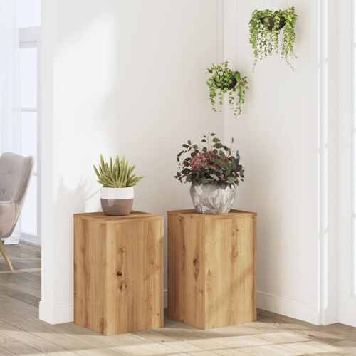 vidaXL Stalci za biljke 2 kom boja artisian hrasta 30x30x50 cm drveni