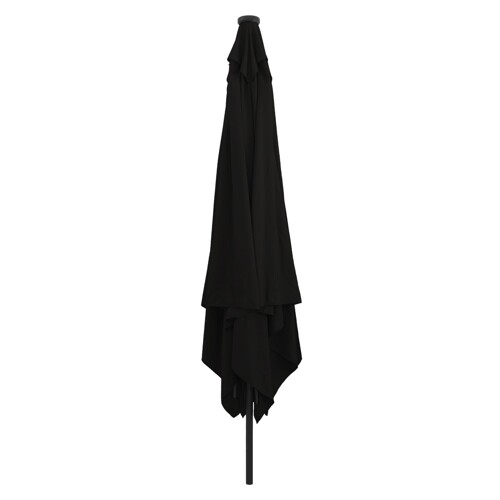 vidaXL Kutni vrtni suncobran s LED svjetlima 295x245 cm Crna