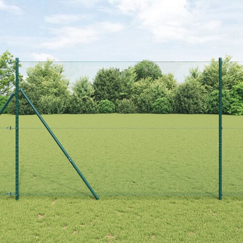 vidaXL Heksagonalna Ograda Zelena Metal 5000 x 0.07 x 150 cm Izdržljiva