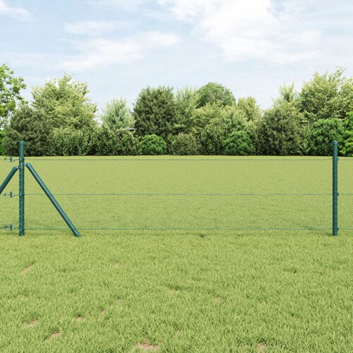 vidaXL Heksagonalna ograda Zelena PVC 10000 x 0.07 x 40 cm Snažna