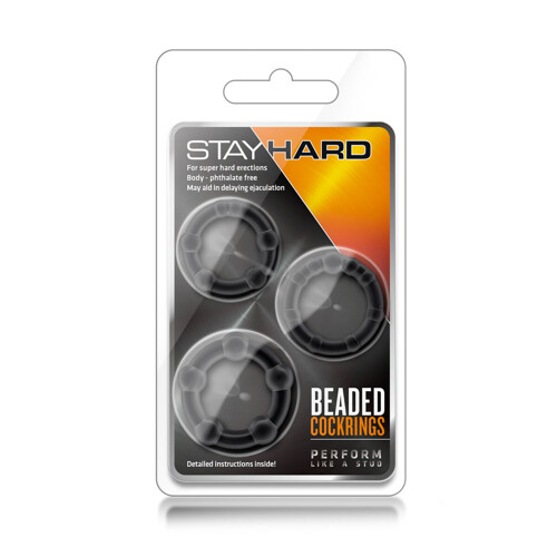 Prsten za Penis Pakiranje Blush Stay Hard Crna - NOVO