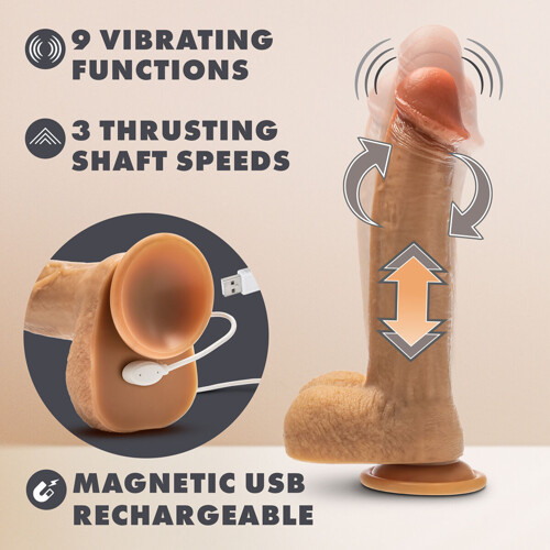 Realistični dildo Blush Dr Skin Silikon Ø 4 cm (16,5 cm) - NOVO