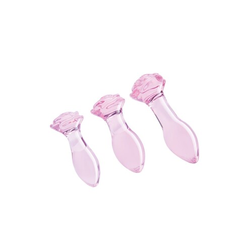 Analni Čep Dream Toys Glaze Roza 3 Dijelovi - NOVO