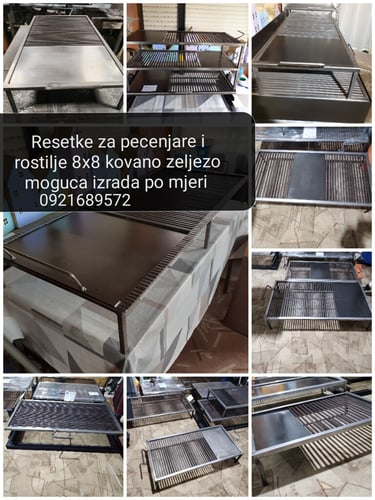 Resetke za pecenjare rostilje ugostiteljstva 8x8 ili 10x10 kvadrat kovano