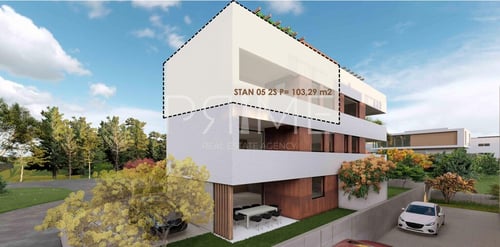 ZADAR-BORIK, penthouse, krovna terasa, 103,29 m2, 450 metara od prekrasne pla...
