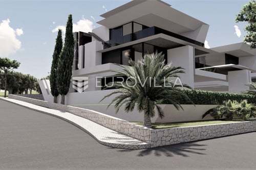 Krk, Njivice, trosoban stan površine 124.57m2 s krovnom terasom, bazenom i p...