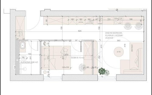 Stan Trešnjevka - 36,65m² + VPM